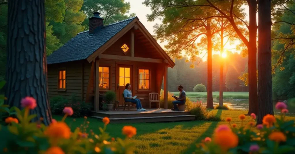 Small cozy tiny house with sustainable design